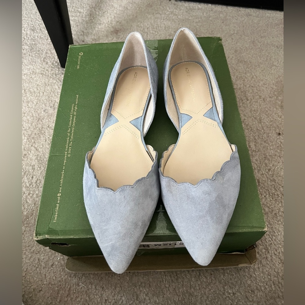 Adrienne Vittadini flats. NEVER BEEN WORN!!! Fine leather upper. Size 10